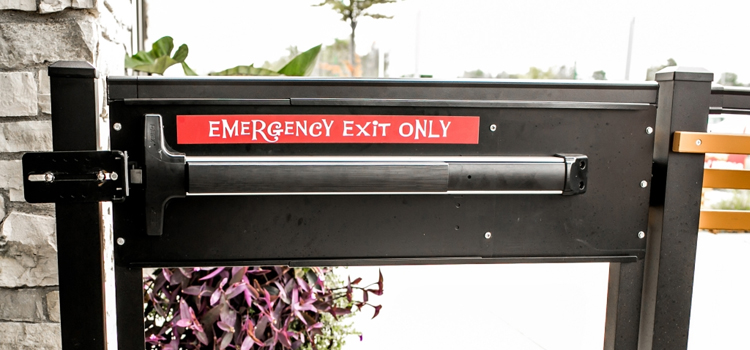 emergency push bar installation in La Puente
