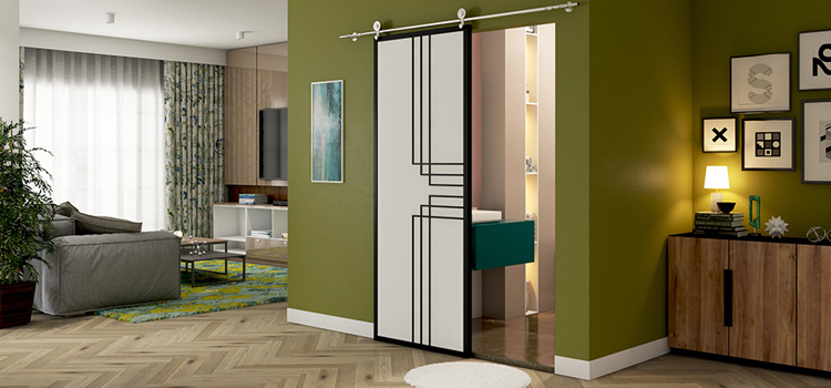 sliding bathroom door installation in La Puente
